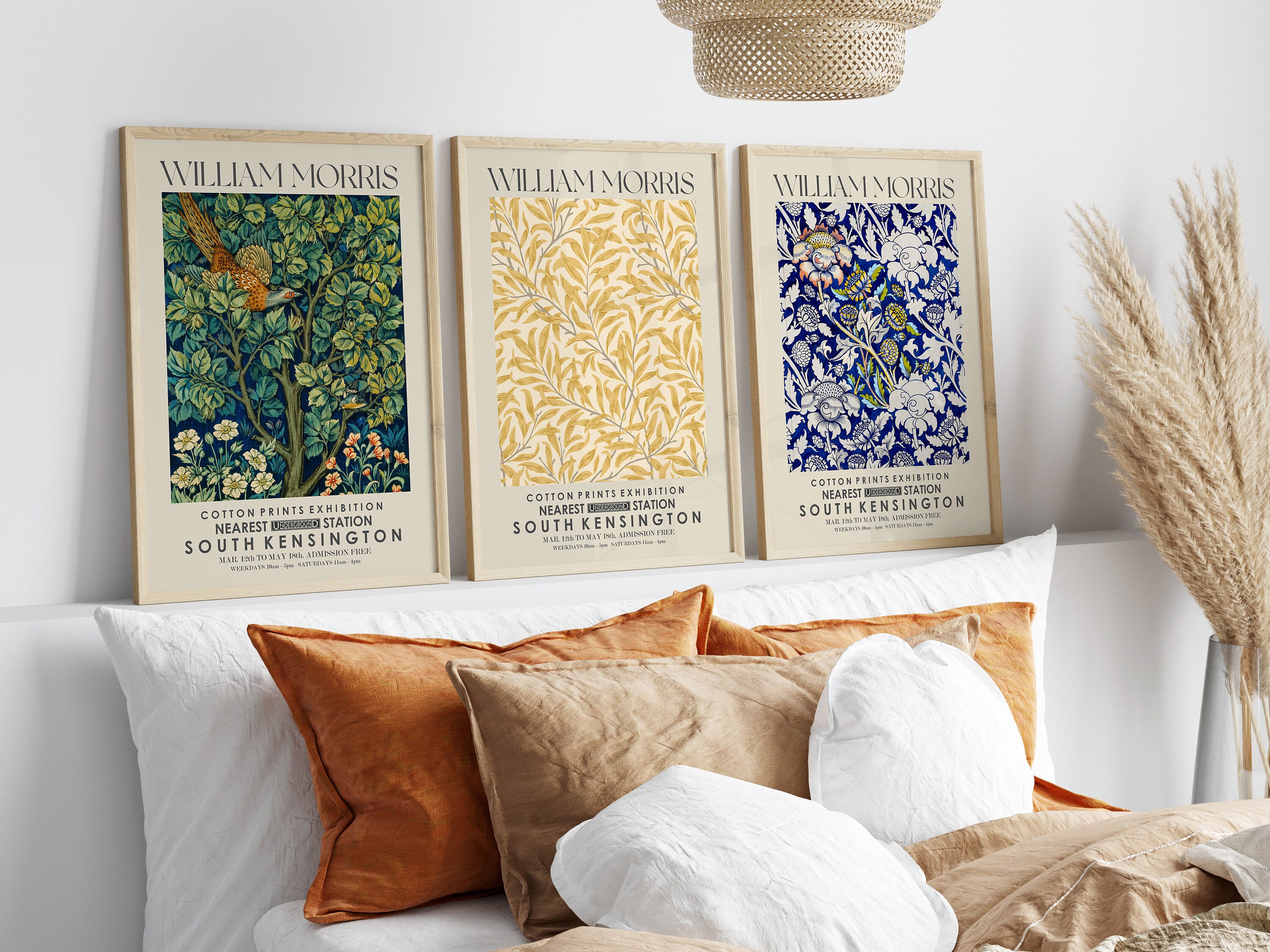 William Morris Set of 3 Exhibition Prints, William Morris Art Gallery ...