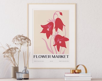 Minimalist Art, Modern Wall Decor, Boho Leaf Print, Boho Decor, Living Room Decor, Wall Art, Botanical Print, Botanical Pink Beige Art