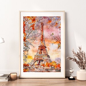 Paris Art Print, Eiffel Tower Wall Art, France, Parisian Poster, Paris Decor, Paris Gift, Travel Gift, Travel Poster, Europe, Housewarming