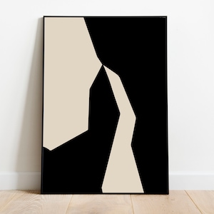 Exhibition Poster, Abstract Modern Art, Mid Century Modern, Abstract Wall Art, Galerie Bohéme, Museum Poster, Neutral Art, Minimalist Art