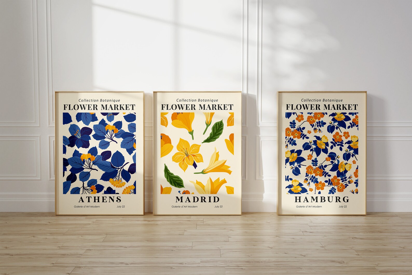 Set of 3 Matisse Flower Market Prints, Boho Flower Art, Bedroom Wall ...