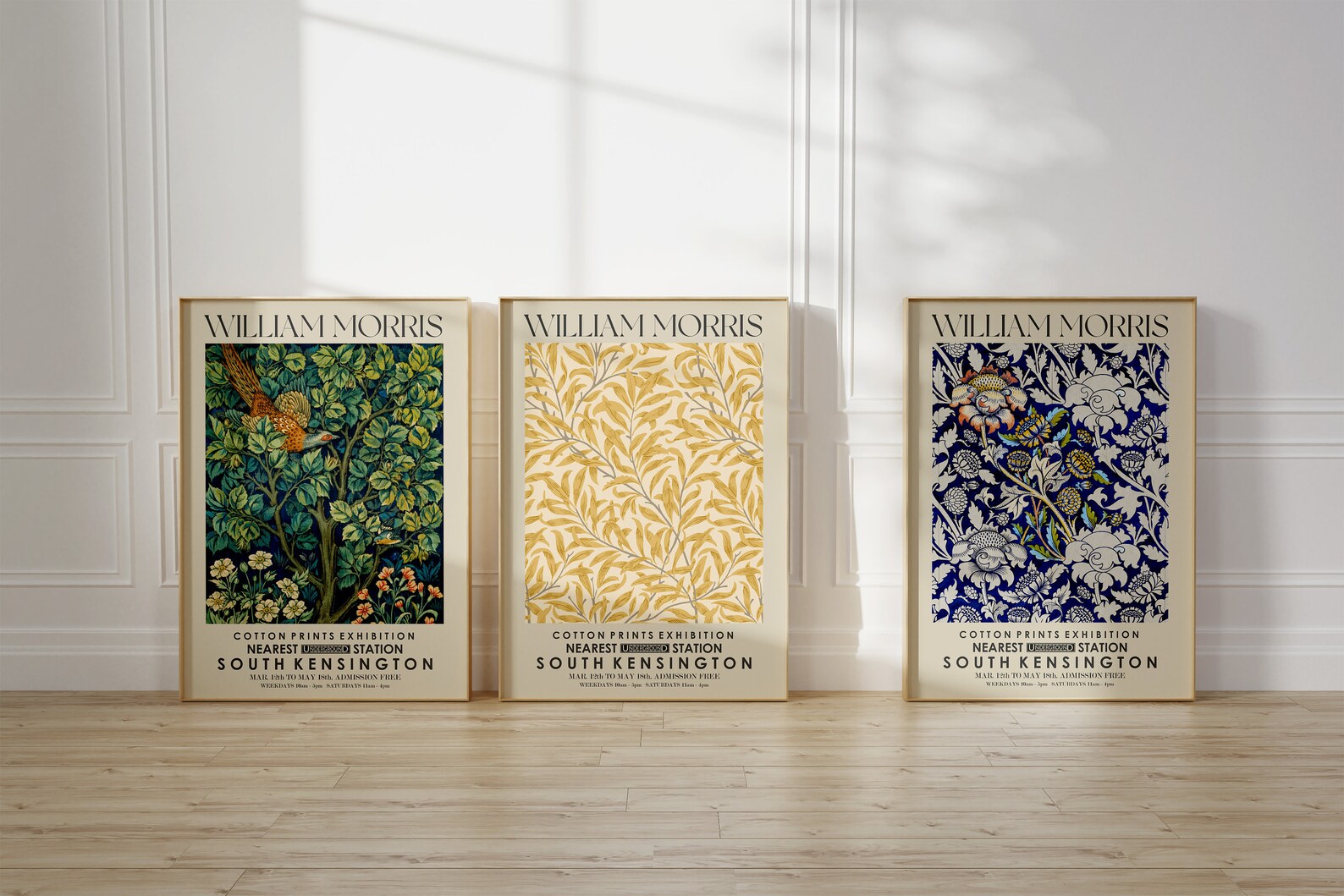 William Morris Set of 3 Exhibition Prints, William Morris Art Gallery ...
