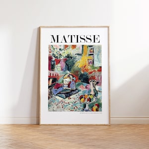 Henri Matisse Abstract Exhibition Art Poster, Matisse Wall Art Print, Famous Art Décor, Blue, Green, Living Room Ideal Home Decor Gift Print