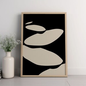 Exhibition Poster, Abstract Modern Art, Mid Century Modern, Abstract Wall Art, Galerie Bohéme, Museum Poster, Neutral Art, Minimalist Art