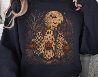 Funny Coquette Ghost Sweatshirt, Spooky Season Shirt, Halloween Gifts for Her