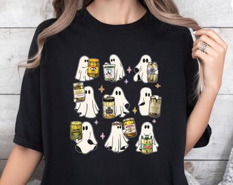 Funny Ghosts Canned Pickle Shirt, Halloween Pickle TShirt, Pickle Jar Boo Sweatshirt, Canning Season Tee, Funny Pickle Hoodie