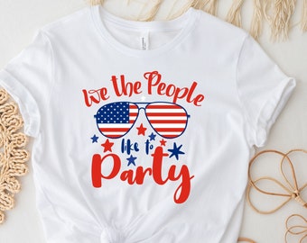 We The People like to party Shirt For Men, Vintage USA Flag, Shirt For Youth, We The People Tshirt for Girls
