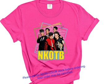 Comfort Colors NKOTB Neon Magic Summer 2024 Shirt, New Kids On the Block Shirt, Vintage NKOTB Group Neon Color Shirt, Design Select One Side