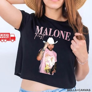 Vintage Post Malone Crop Tee, Malone Rap Music Flowy Crop, F1 Trillion Tour, Posty Rapper Shirt, Malone Music The Album Bella Canvas BC8882