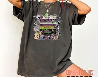Comfort Colors 90s Halloween Movie Tapes Shirt, Retro Horror VHS Shirt,Spooky Season Tee,Vintage Scary Movie Shirt,Halloween Film Lover Gift
