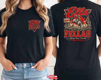 Ella Fellas Club Shirt, Country Concert TShirt, Vintage Cowboy Graphic Tees, Retro Western Apparel