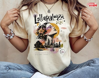 Lollapalooza Shirt, Lollapalooza Music Festival Tshirt, Vintage  Festive Tee