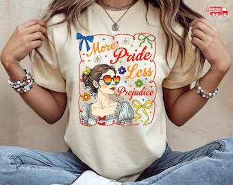 More Pride Less Prejudice Coquette TShirt, LGBTQ+ Shirt, Pride Clothes, Gift for Her