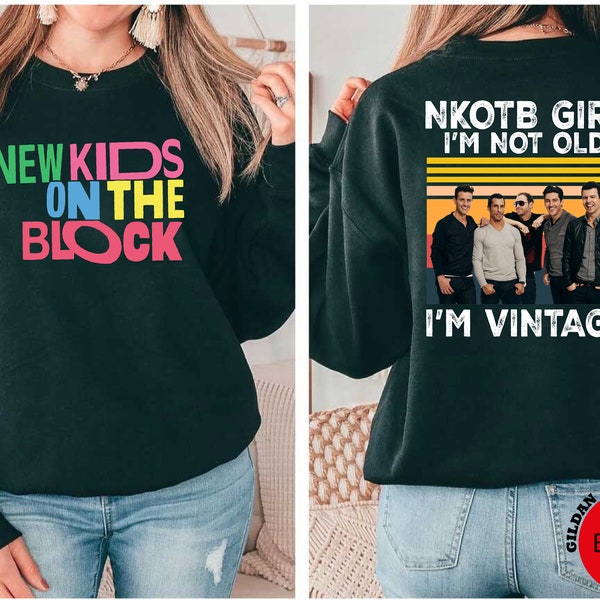 T-shirt NKOTB CUTLERY SUIT Men's Modern Pop Band NKOTB New Kids On The Block Vintage Pattern Cool T-Shirt Black S Vêtement Homme Fan NKOTB - 9