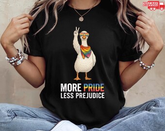 More Pride Less Prejudice Shirt, Silly Goose Pride Month Support TShirt, Equality Tee