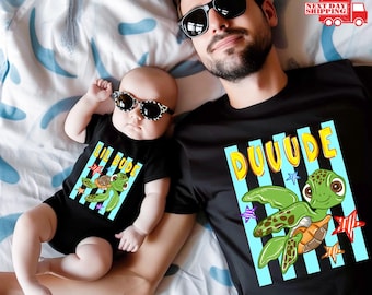 Duuude Lil Dude Shirt, Daddy and Me Matching Tshirt, Disney Family Tee, Fathers Day Gifts