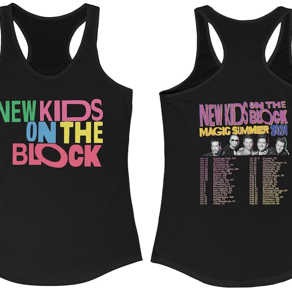 NKOTB Magic Summer 2024 Shirt, Concert Dates, New Kids On the Block Shirt, 40th Anniversary, Double Side, Next Level Racerback