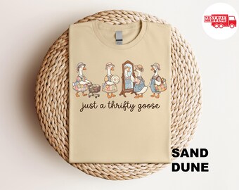Just a Thrifting Goose Shirt, Thrift Aesthetic Tshirt, Vintage Style Thrifter Tee