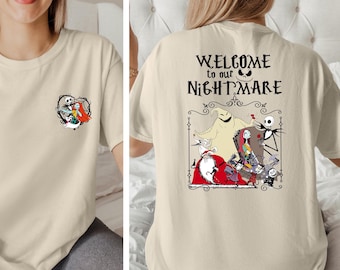 The Nightmare Before Christmas T-Shirt, Jack and Sally Together Forever Shirt, Halloween Couple Disney Tshirt, Spooky Season T-shirt