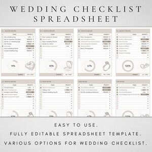 Wedding Checklist Template Wedding to Do List Google Sheets Digital ...