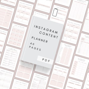 以下が含まれることがあります： 白とピンクの印刷可能なInstagramコンテンツプランナーで、40ページあります。プランナーには、週間プランニング、ホリデーハッシュタグ、年間レビュー、競合他社のスパイ、ターゲットオーディエンス、月間目標、成長トラッカー、月間レビュー、ビジョンボード、IGTVプランナー、フォロワー追跡、IGコンテンツスケジュール、IGアクション追跡などのセクションが含まれています。