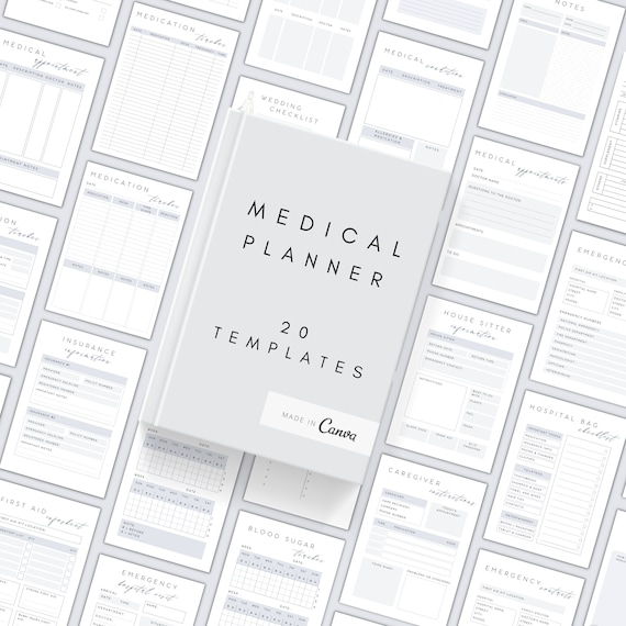 Medical Planner | Medical Printables | Healthcare Planner | Health Tracker | Wellness Planner 2026 | Medical Binder | Editable A4 A5 Letter