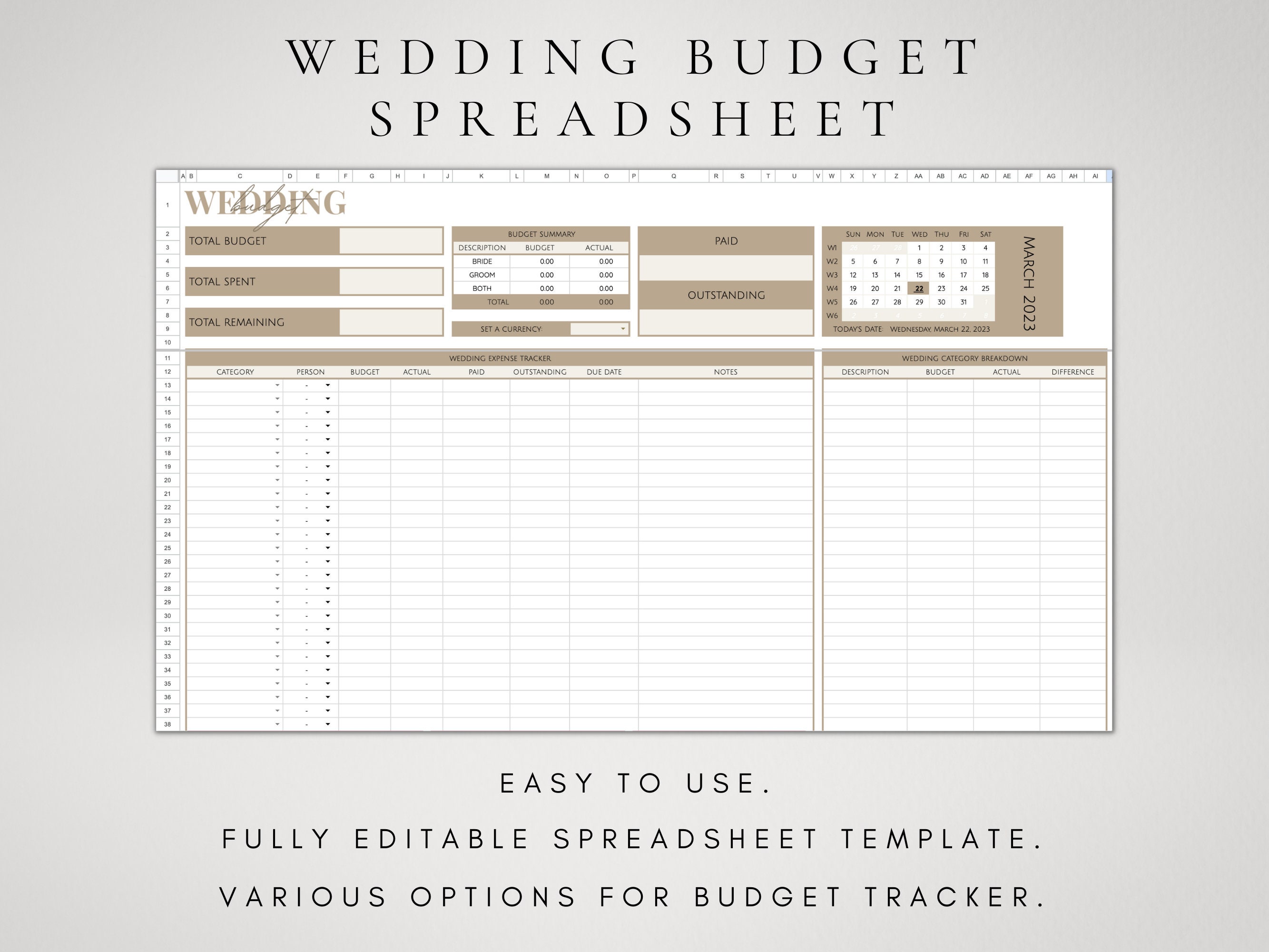 Wedding Budget Spreadsheet Template Google Sheets Wedding Etsy Wedding Budget Spreadsheet Template Google Sheets Wedding Etsy