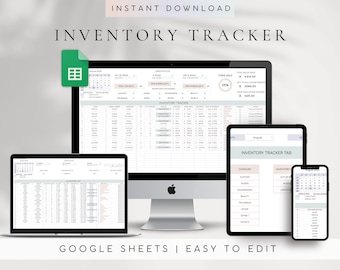 Inventory Template for Small Business | Inventory Tracker Spreadsheet Template Google Sheets | Inventory List  | Inventory Log List | Order