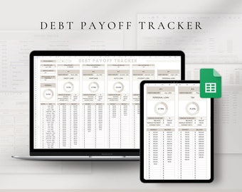 Debt Payoff Tracker Google Sheets | Debt Snowball Calculator | Debt Tracker Google Sheets | Budget Spreadsheet Template | Financial Planner