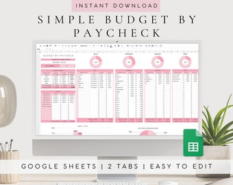 Budget by Paycheck Spreadsheet | Paycheck Budget Spreadsheet | Financial Planner | Finance Budget Planner | Google Sheets Budget Template