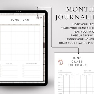 Digital Study Planner , GoodNotes, Notability School Schedule (Digital Download) image 5