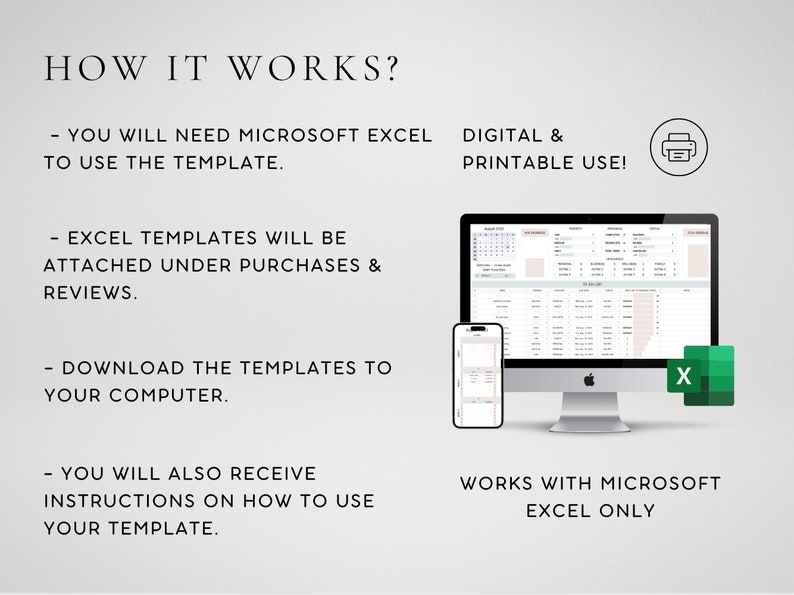 Task Tracker and Smart Calendar Template Excel, Daily Monthly Planner ...