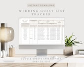Wedding Guest List Template | Wedding Guest List Google Sheets | Wedding Spreadsheet Google Sheet | Digital Guest List for Wedding Event