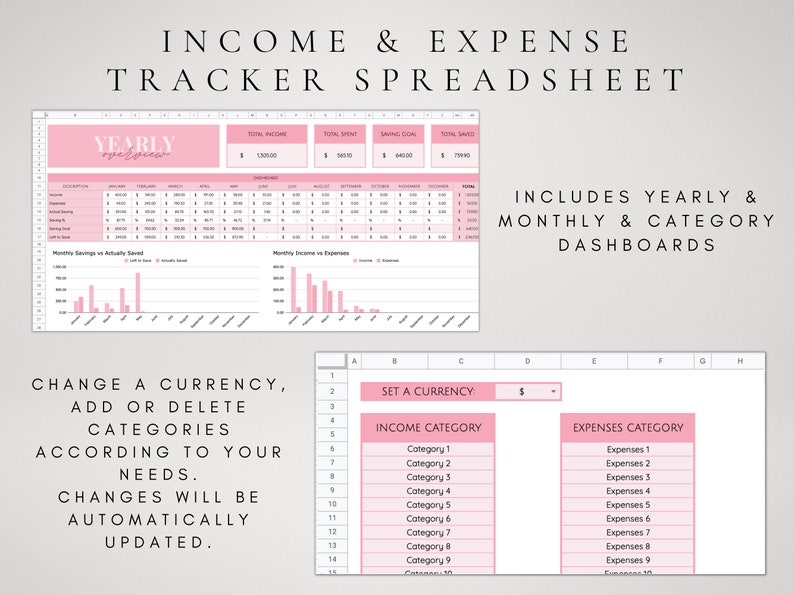 Budget Spreadsheet Google Sheets | Digital Financial Planner | Bill ...