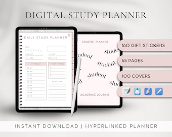 Academic Digital Planner 2026 GoodNotes Notability | Student Organizer Timetable Study Log Book Tracker