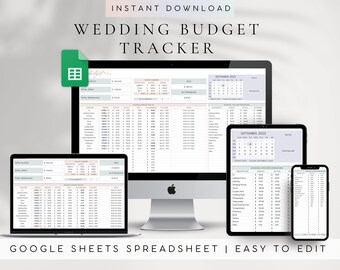 Wedding Budget Planner Template Google Sheets | Wedding Budget Tracker Template | Digital Wedding Template | Budget Spreadsheet Digital Plan