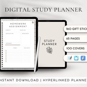 Digital Study Planner , GoodNotes, Notability School Schedule (Digital Download) image 1
