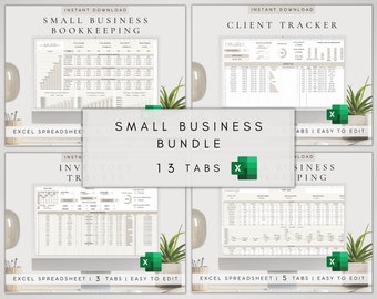 Bookkeeping Template Excel | Small Business Excel Spreadsheet | Client Tracker Excel Spreadsheet | Inventory Tracker Excel Dashboard 2024