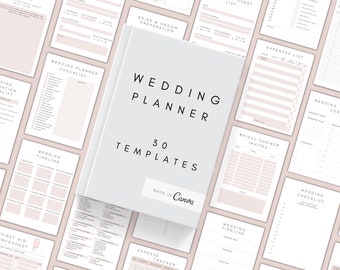 Canva Template Wedding Planner | Wedding Planner Binder | Wedding Planner Printable| Wedding Planner Kit| Minimalist Digital Wedding Planner