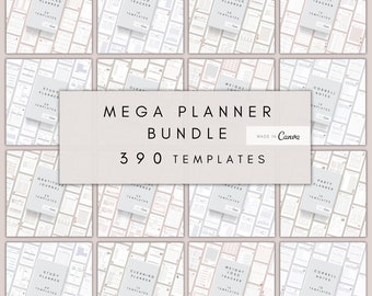 Ultimate Life Planner Bundle | ADHD Planner Digital | Productivity Planner PDF| ADHD Adult| Life Organizer Canva Templates| Household Binder