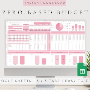 Zero-Based Budget Spreadsheet | Google Sheets Budget Template | Financial Planner | Budget Template | Personal Finance | Budget Dashboard
