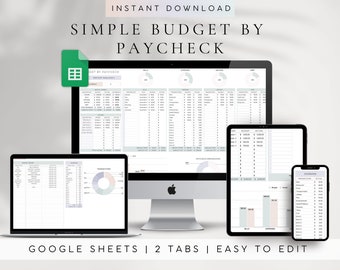 Hoja de cálculo de presupuesto / Planificador de presupuesto simple para nóminas en Google Sheets / Plantilla de planificación financiera