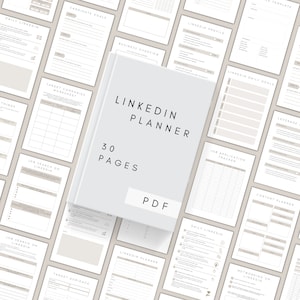 LinkedIn Planner Printable | Digital LinkedIn Template | Marketing Planner PDF | Daily Goal Planner | Social Media Checklist | Content Plan