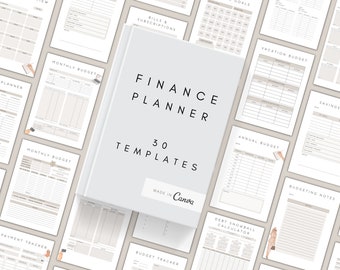 Personal Finance Planner Template, Budget Tracker, Savings Goals (Digital Download)