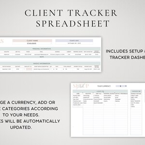 Client Tracker Spreadsheet Invoice Template for Small Business Client ...