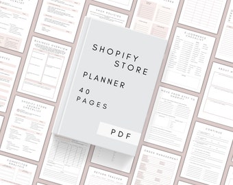 Printable Shopify Store Checklist | Digital Small Business Planner | Seller Journal | Website Planner | Expense & Income Tracker PDF A5, A4