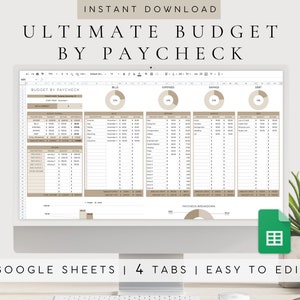 Budget by Paycheck | Debt Snowball | Debt Payoff Tracker | Paycheck Budget Template | Budget Google Sheets | Personal Finance Planner | Bill