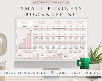 Ausgaben-Tracker für Kleinunternehmen (Excel-Vorlage) – Gewinn- und Verlustrechnung