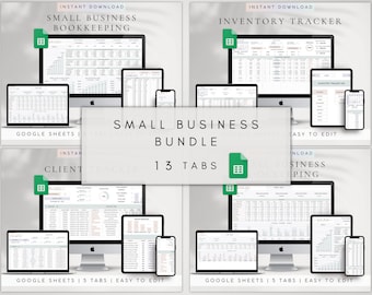 Budget Spreadsheet Small Business Bookkeeping, Inventory, Client Tracker Google Sheets, Spreadsheet Dashboard Finance Template