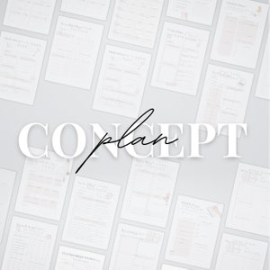 Puede incluir: Una colecci&oacute;n de p&aacute;ginas de planificador imprimibles con t&iacute;tulos como "Plan de autocuidado diario", "Seguimiento del estado de &aacute;nimo diario", "Gratitud diaria" y "Plan de comidas diario". Las p&aacute;ginas est&aacute;n impresas en papel blanco y tienen un dise&ntilde;o rosa claro.